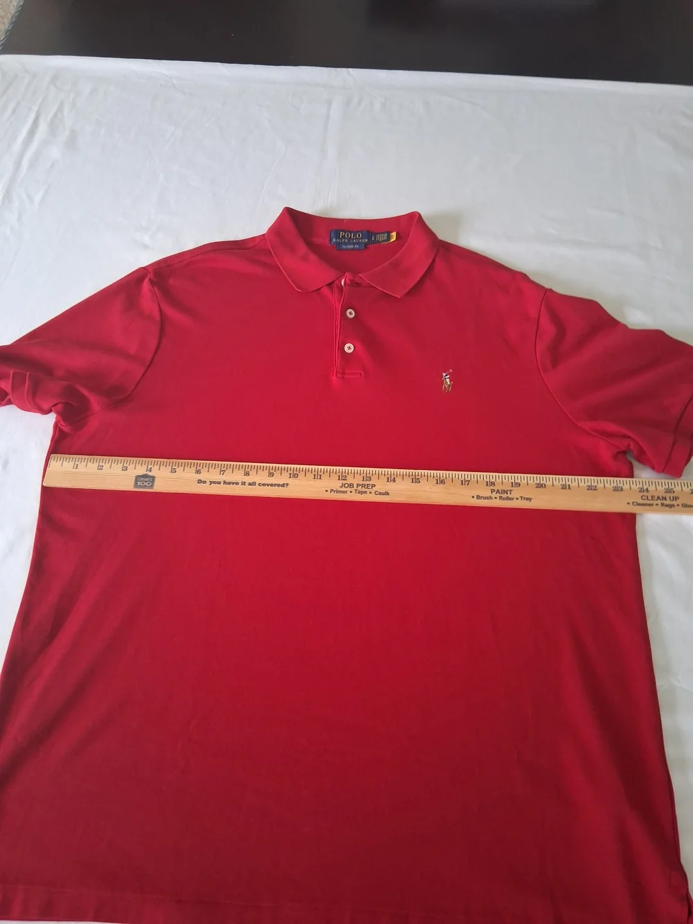 Ralph Lauren Men’s Classic Fit Red Polo with Embroidered Pony Logo Large Classic